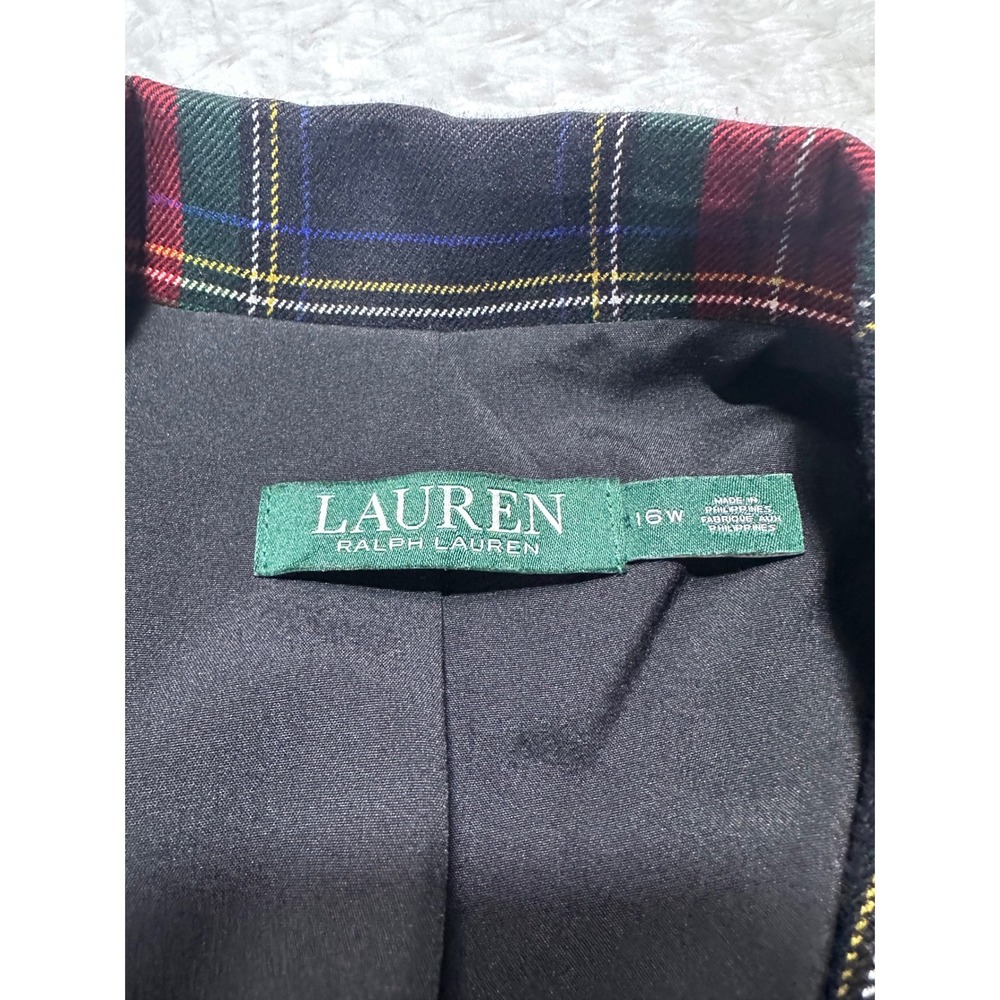 Lauren Ralph Lauren Plaid Tartan Crest Twill Suit Set Women's 14/16W - Picture 4 of 11